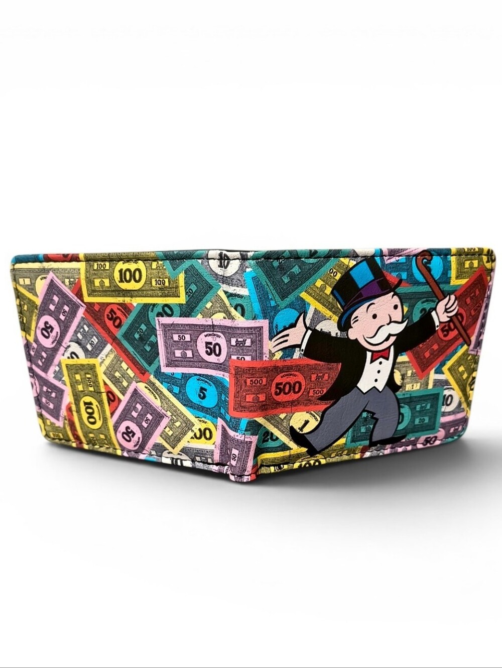 VINTAGE Mr. Monopoly BI-FOLD WALLET MONOPOLY Collectible By BUCKLE-DOWN